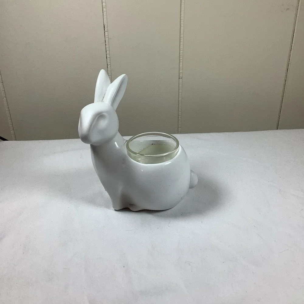 Yankee Candle Ceramic Easter Bunny Votive Tealight Candle Holder White